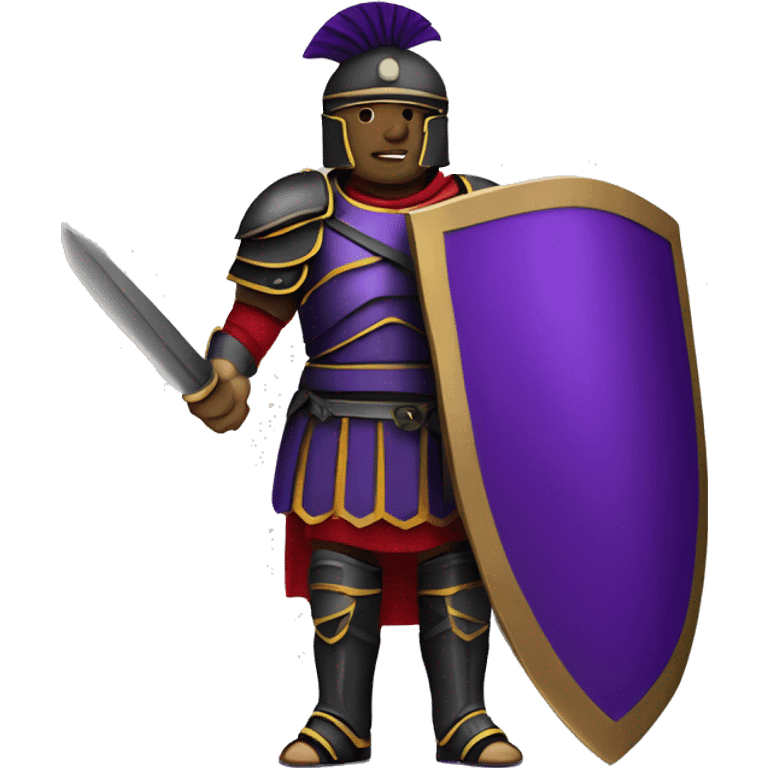 Roman Praetorian guard, black and purple armour emoji