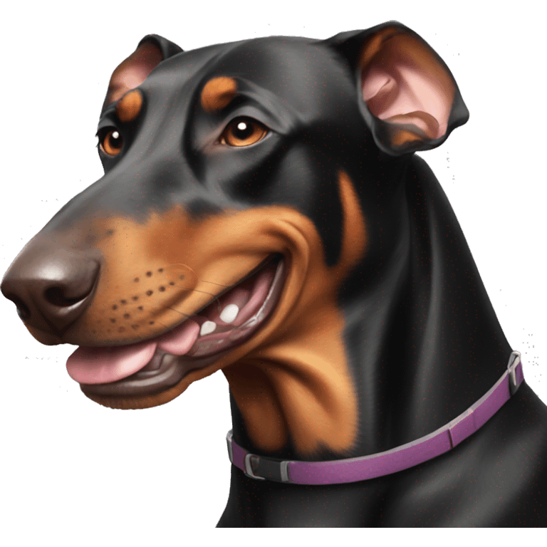 Happy Doberman  emoji