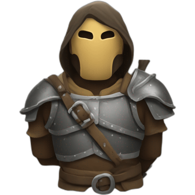 medieval Bounty Hunter, torso, looking away from camera emoji