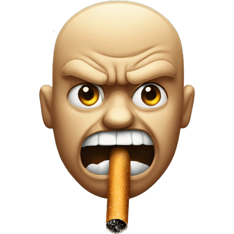 angry face smoking  emoji