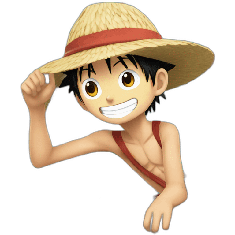 Luffy sur un bateaux emoji