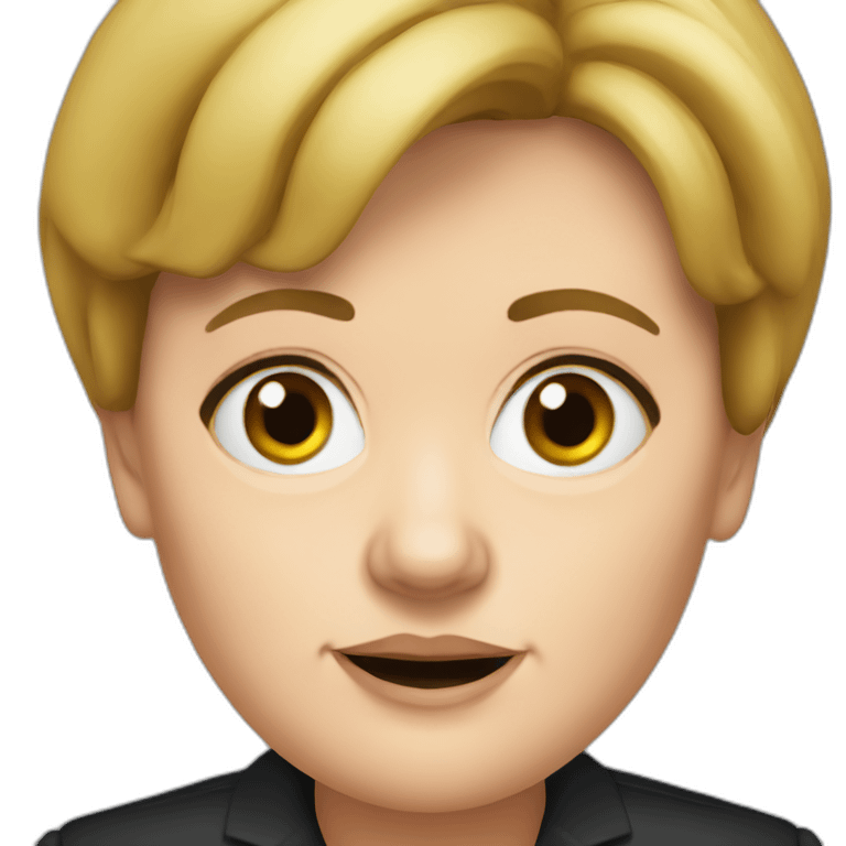 angela merkel with little black mustache emoji