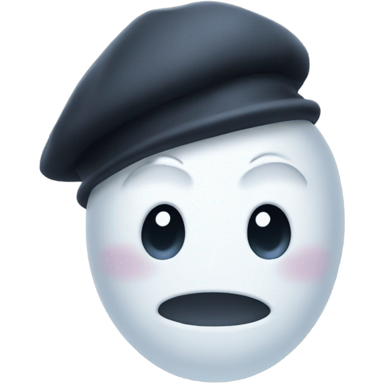 Ghost wearing beret emoji