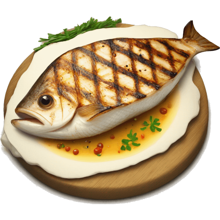 grilled white fish steak emoji