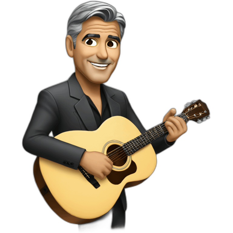 George Clooney playing the guitar emoji