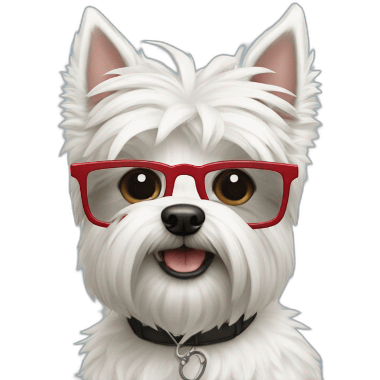 hombre-con-gafas-con-un-perro-westie emoji