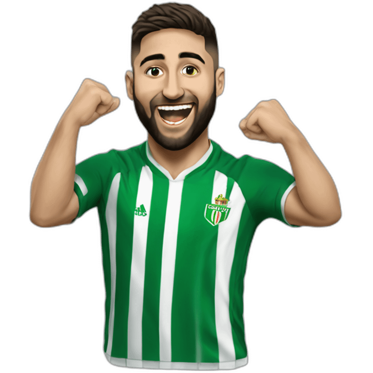 Hiperrealist nabil fekir celebration goal with betis tshirt emoji