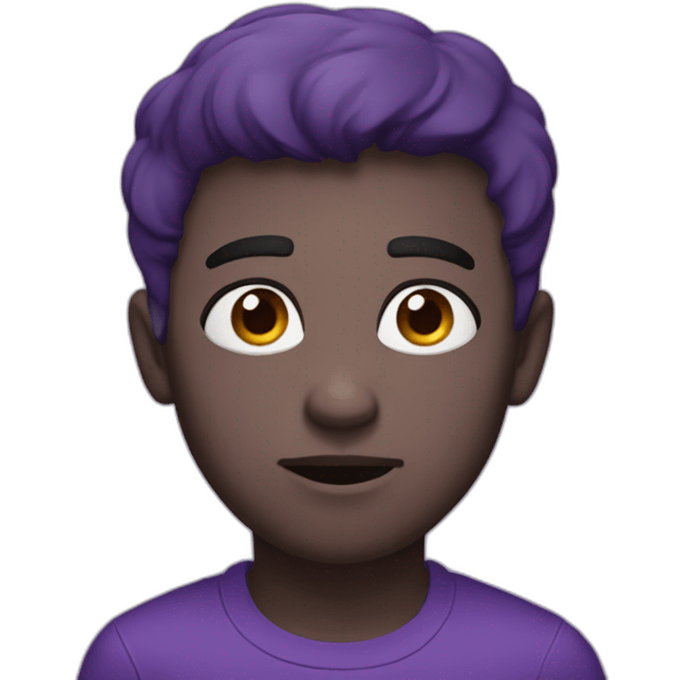 purple boy with short hair with a “are you serious right now” expression emoji