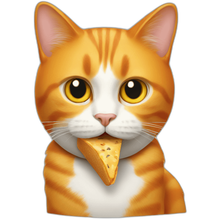 orange cat eating mcdonalds emoji