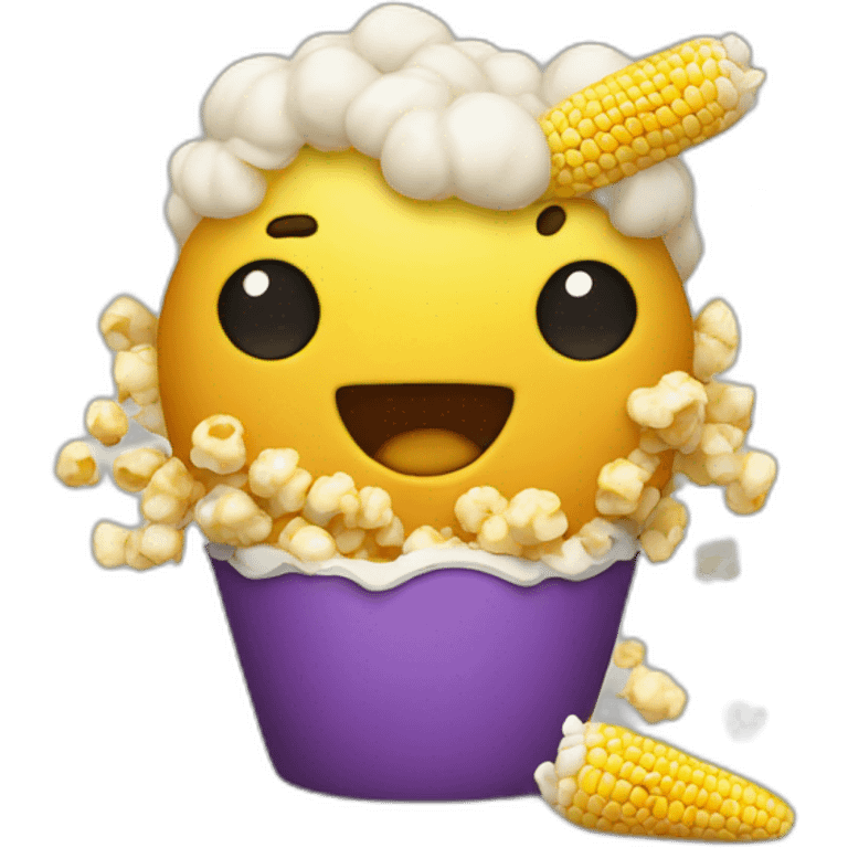 pop with corn emoji