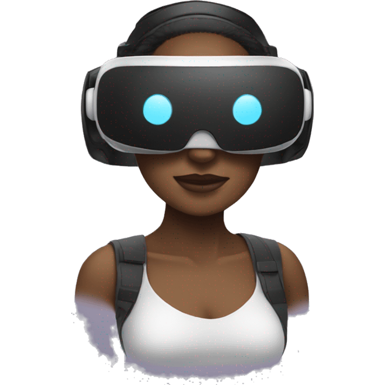 Woman wearing vr headset emoji