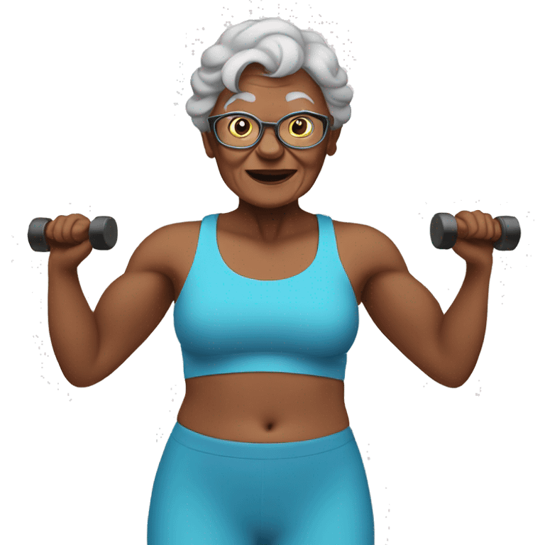 Granny working out emoji