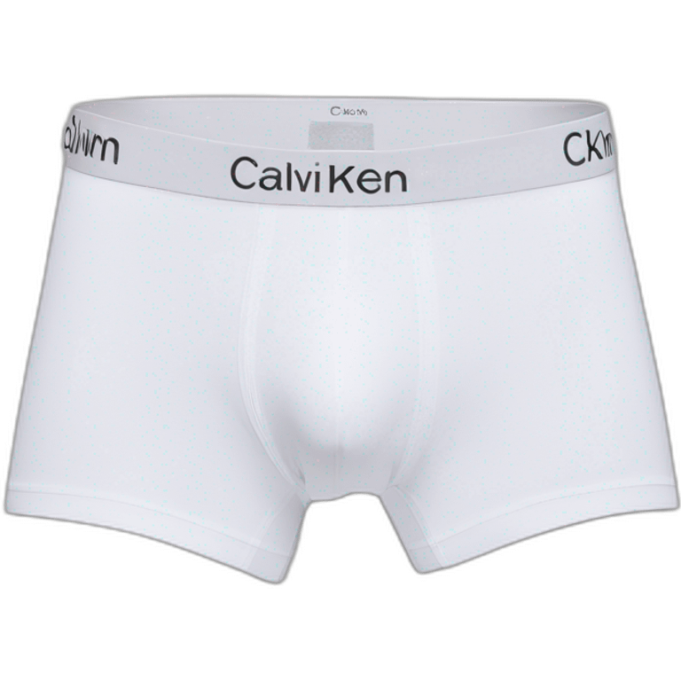 White Calvin Klein cotton stretch trunks emoji