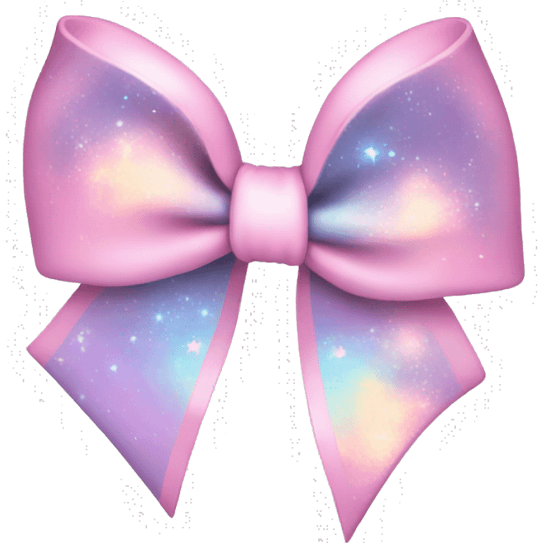 pastel pink galaxy bow emoji