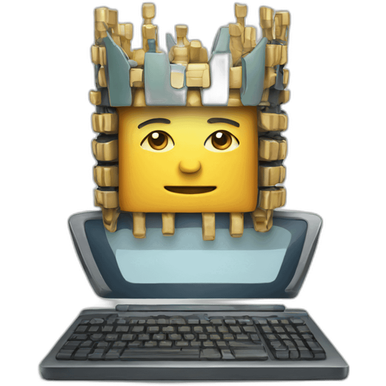 Computer chip king emoji