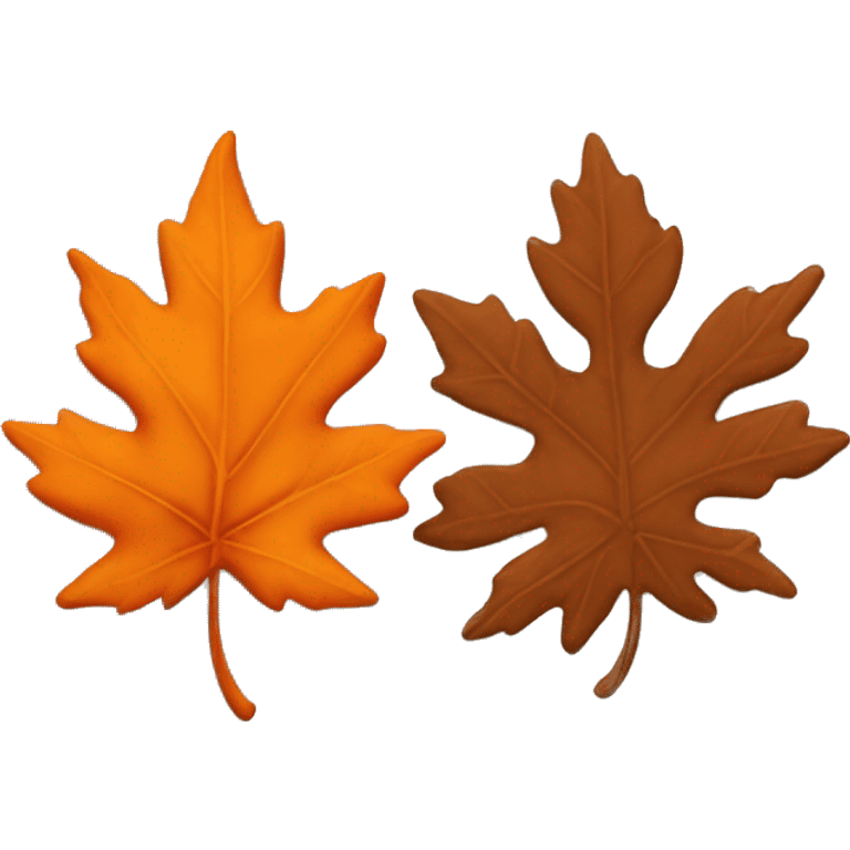 Dead Leafs brown and orange  emoji