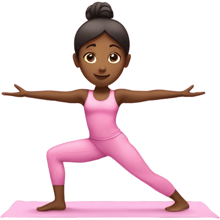 Yoga girl in pink  emoji