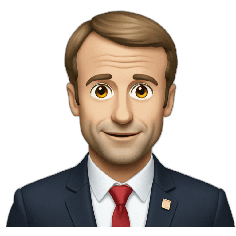 Emmanuel Macron se bat emoji