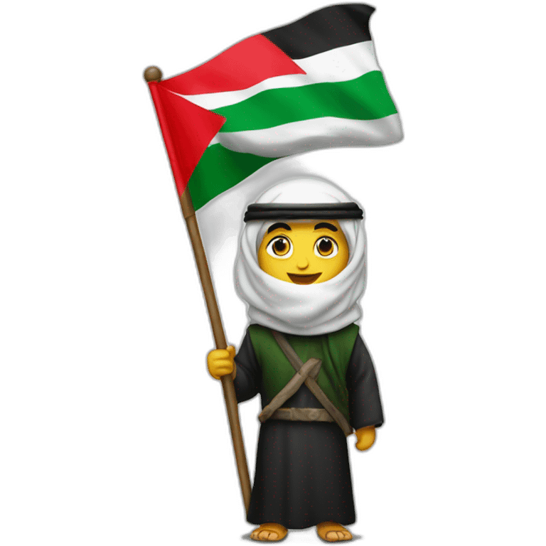 Arab holding Palestine flag emoji