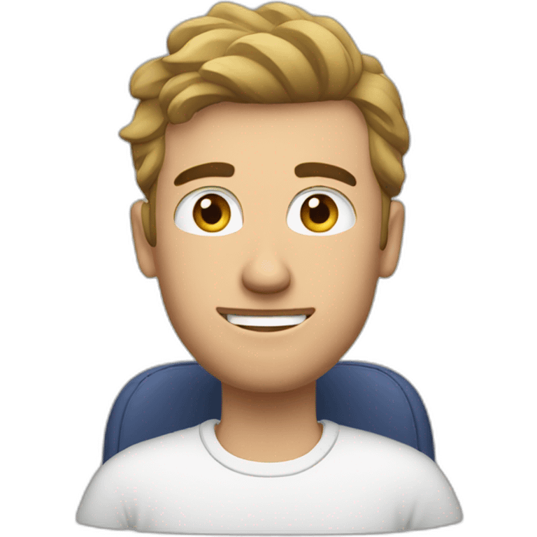 european guy doing a podcast emoji