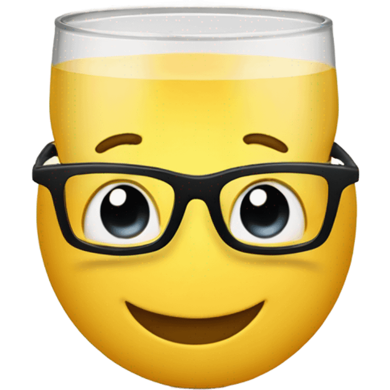 smily face with glasses, working out and drinking cof emoji