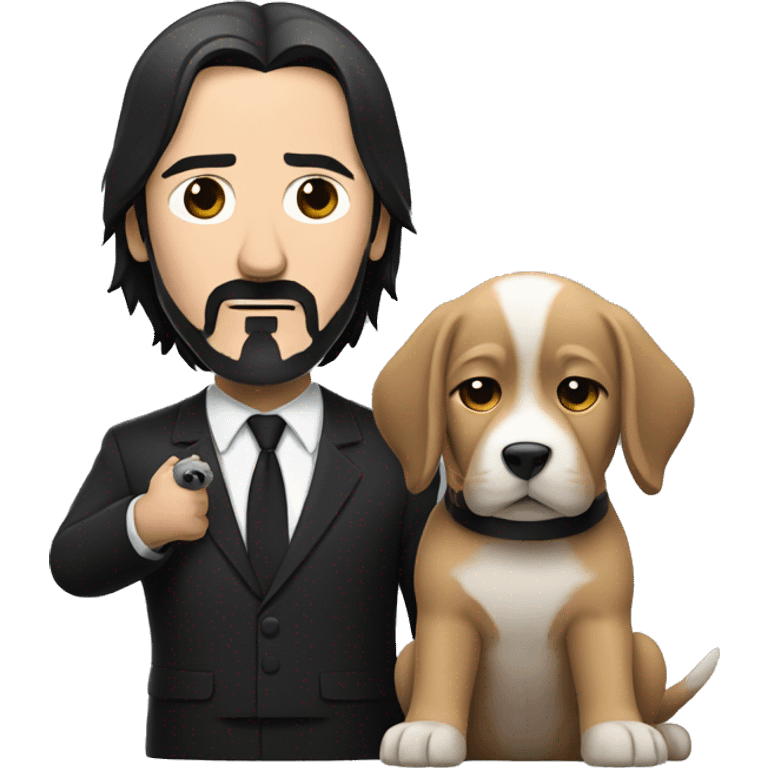 John wick with puppy emoji