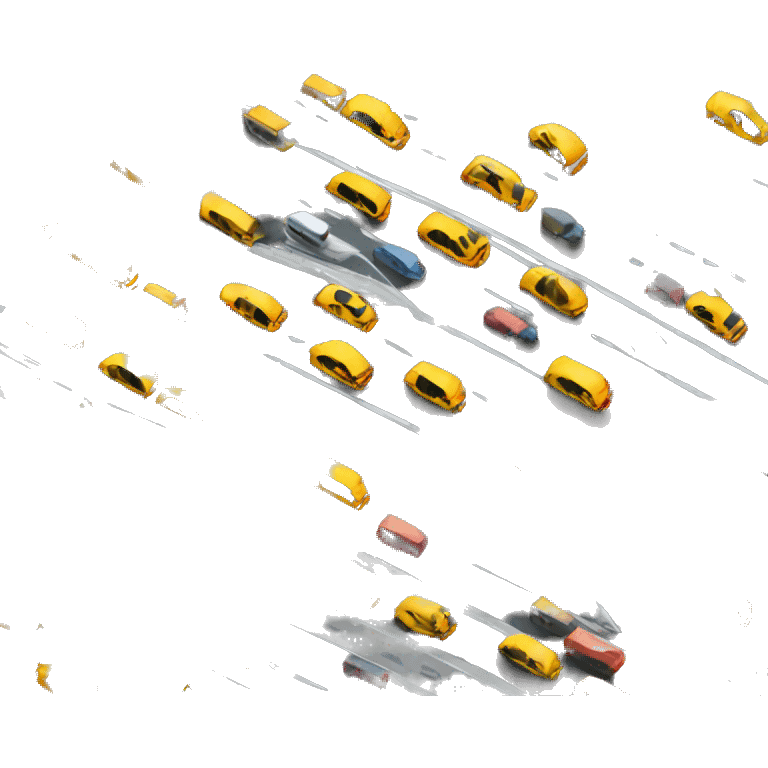 Emoji of traffic on a busy highway. emoji