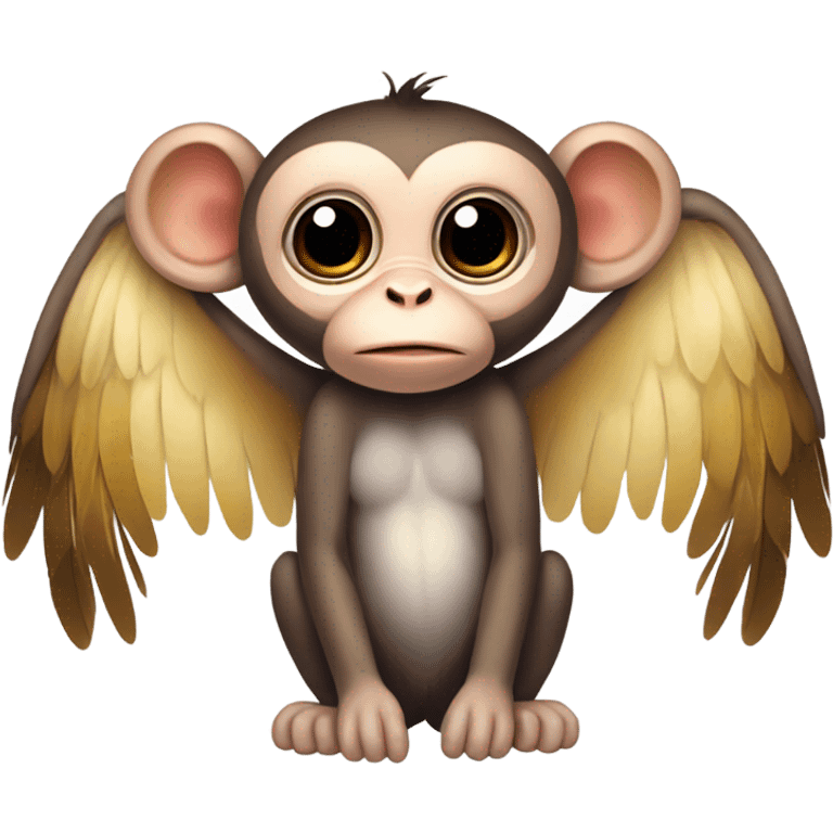 Fairy monkey bird baby emoji