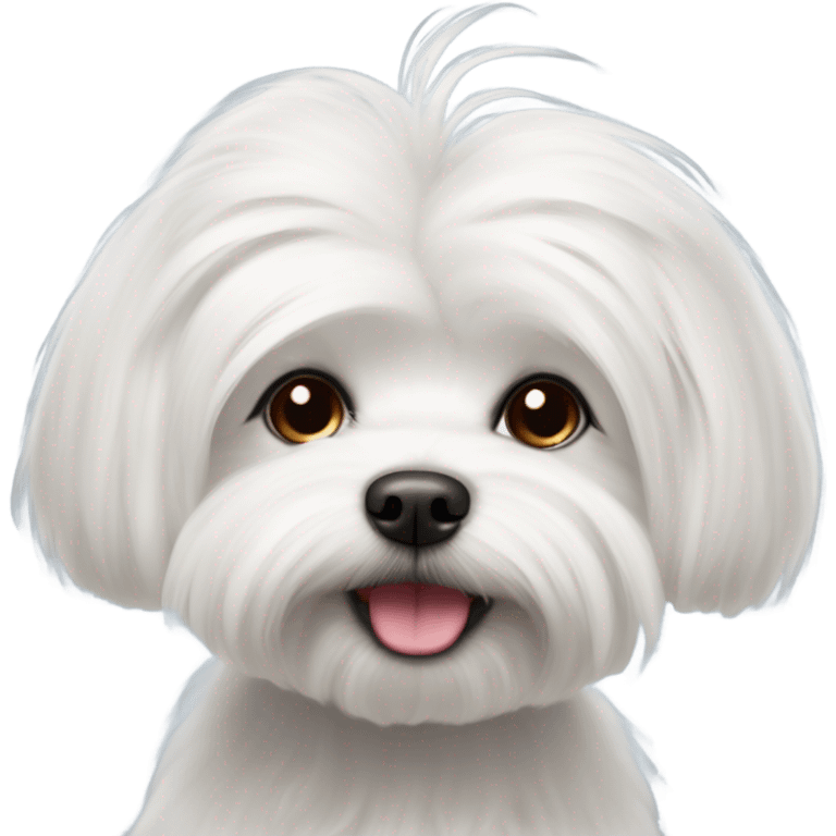 A white Maltese dog emoji