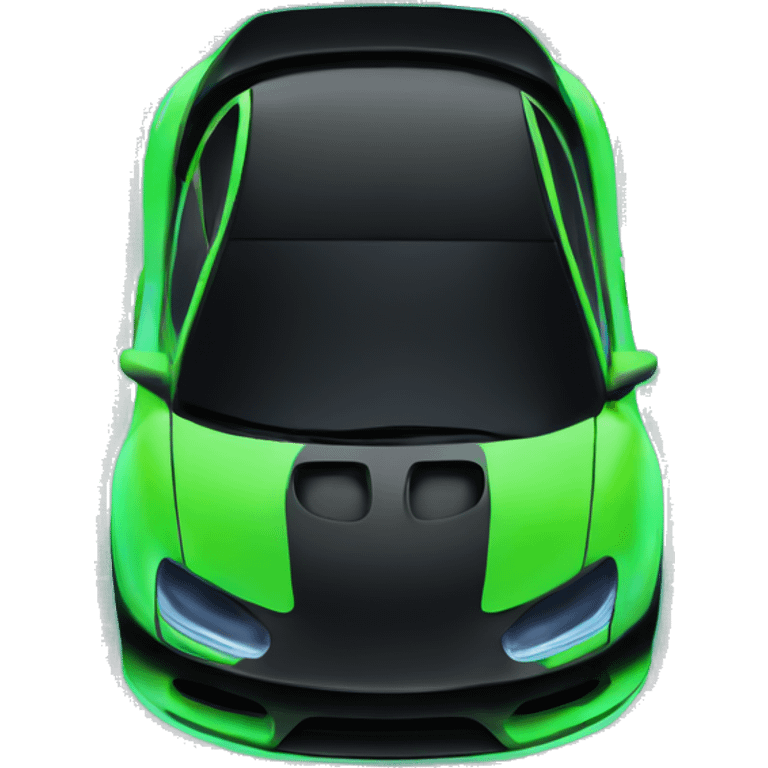 neon sports car facing forward emoji