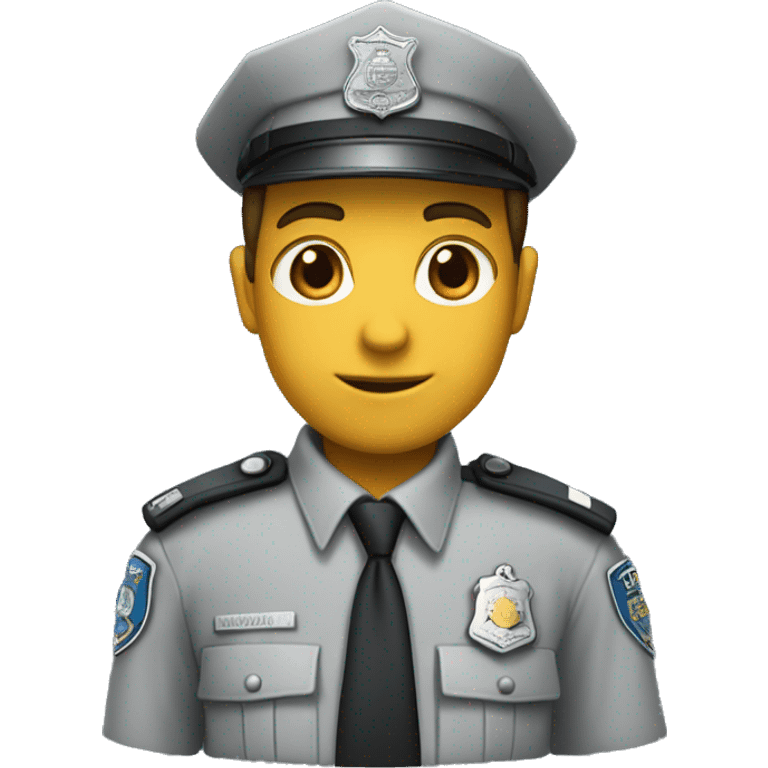 Criança com boina de policial  emoji