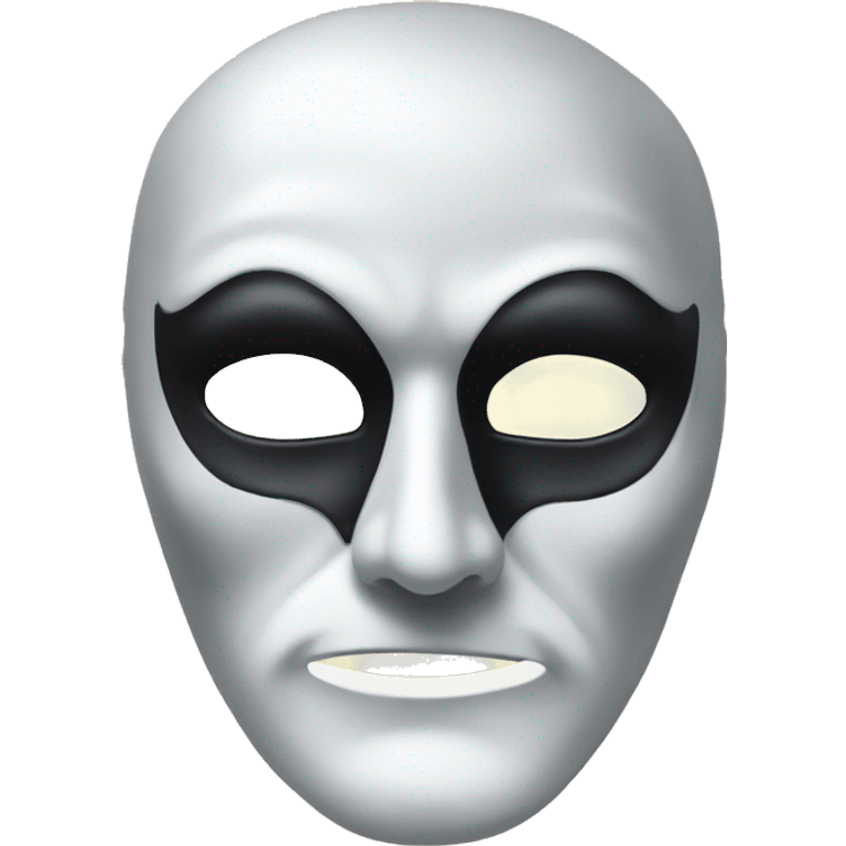 Phantom of the opera mask, half emoji