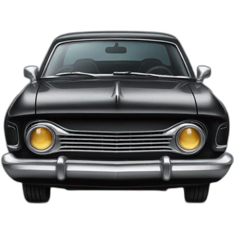 Black classic car emoji