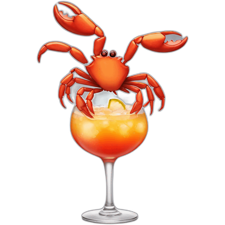 Crab cocktail cheers  emoji