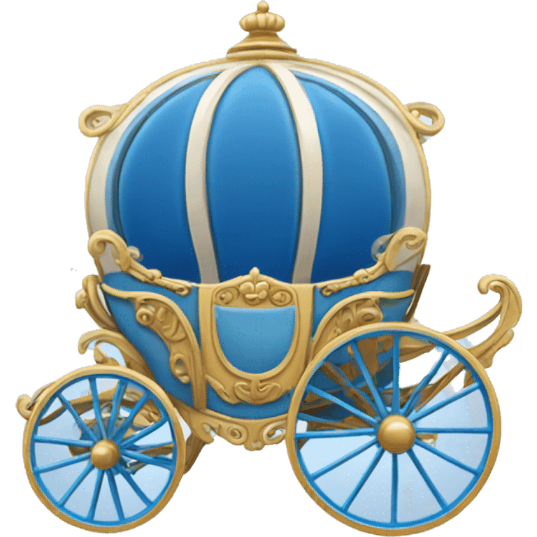 Cinderella round blue carriage emoji