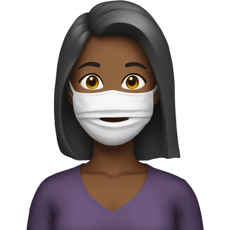 woman with a mask emoji