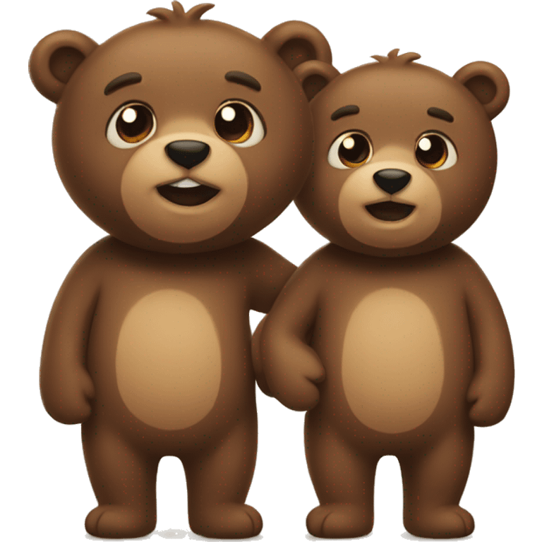 Two bears together  emoji