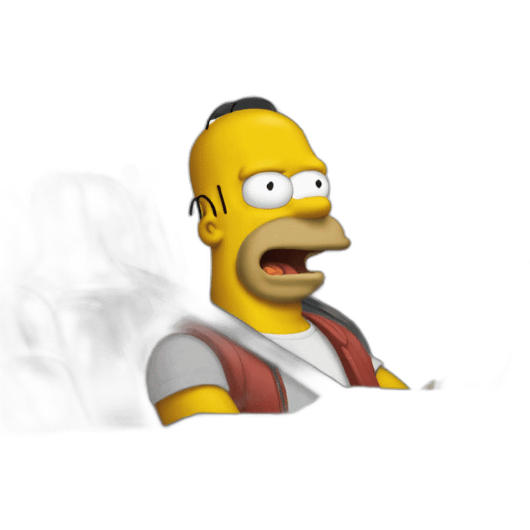 Homero Simpson in a car    emoji