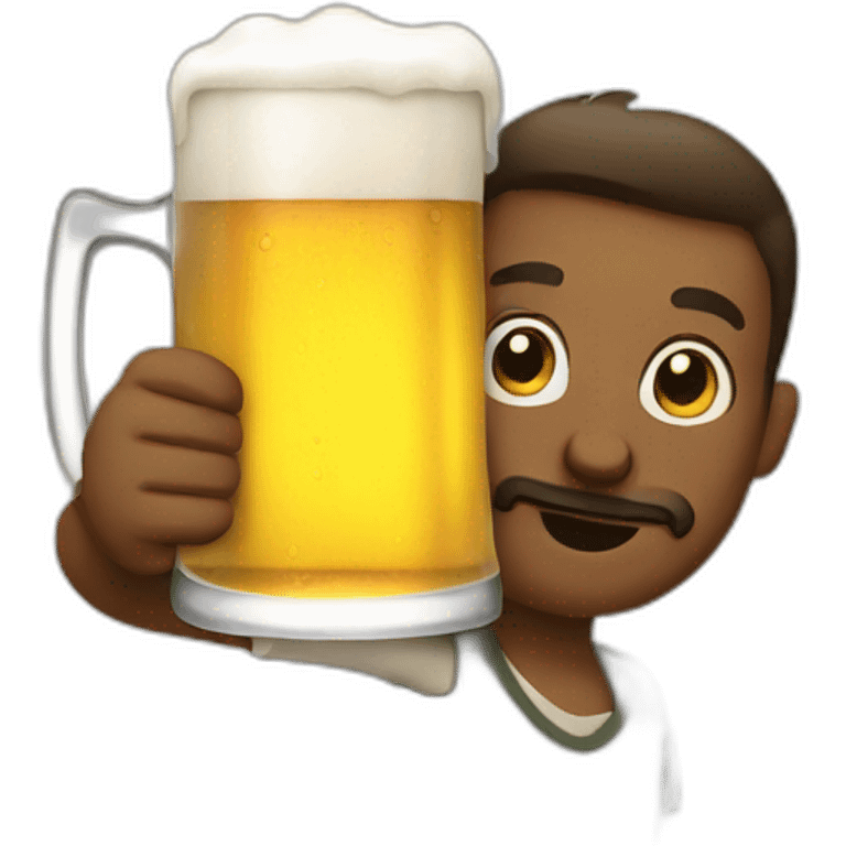 man drink a beer emoji