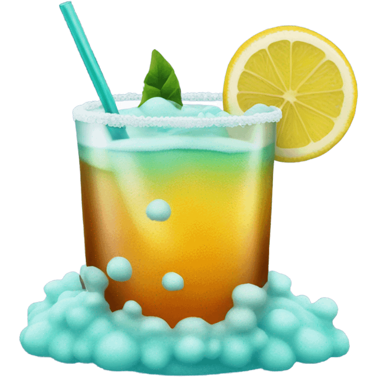 Cocktail with sea foam emoji