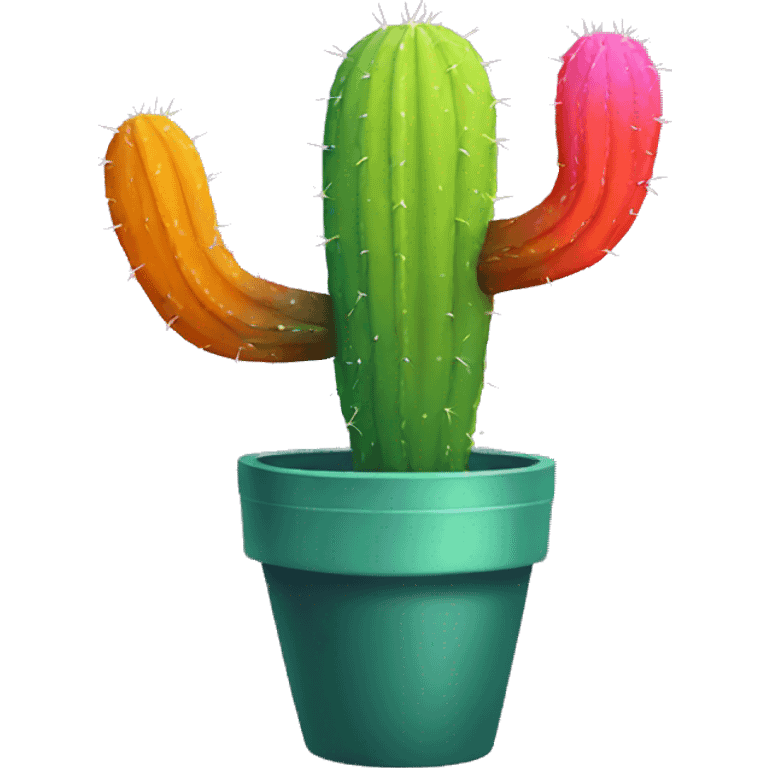 Rainbow cactus  emoji