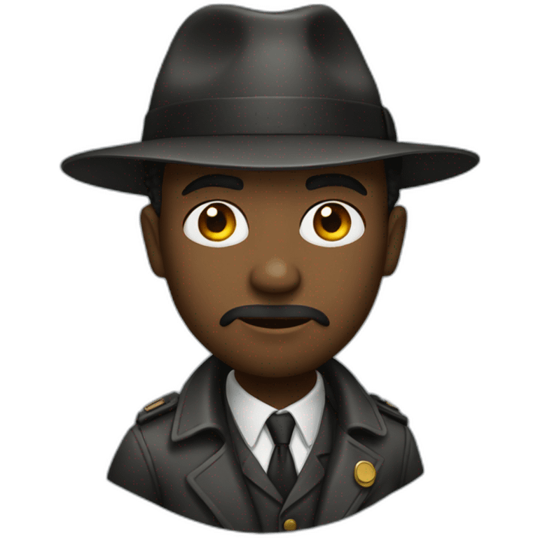 Black man detective emoji