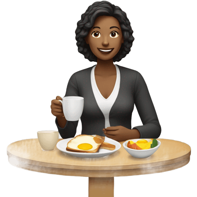 woman having breakfast emoji