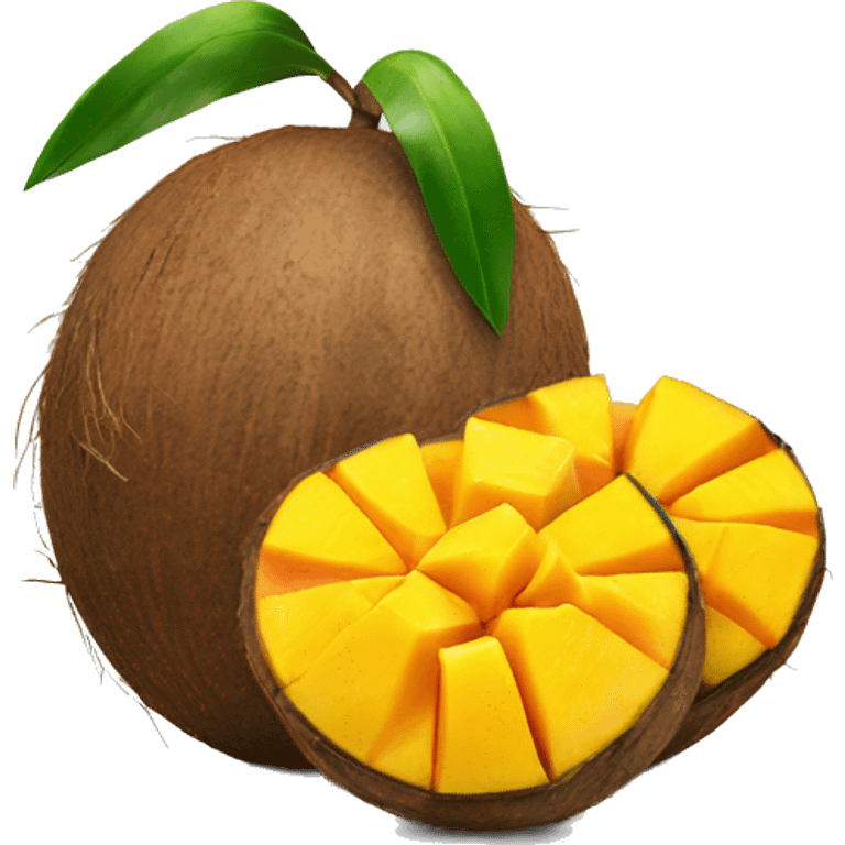 coconut and mango  emoji