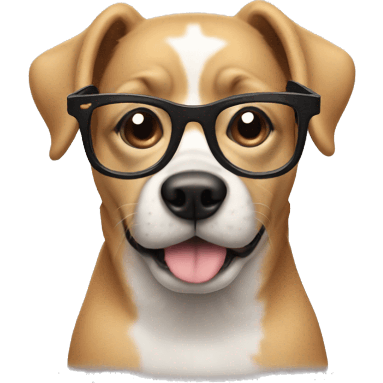 dog with black glasses  emoji