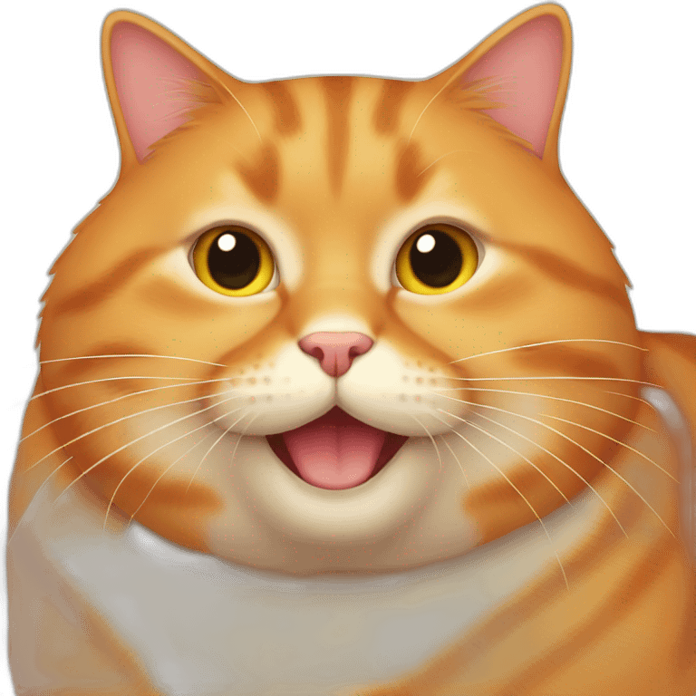 fat orange cat emoji