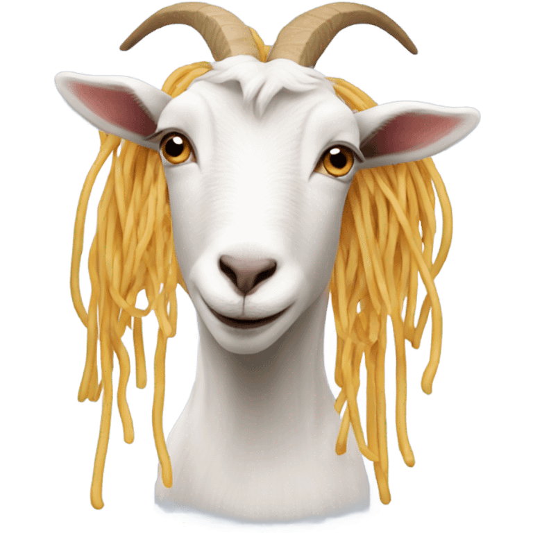 Goat with spaghetti  emoji