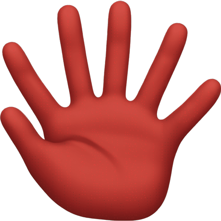 Red hand emoji