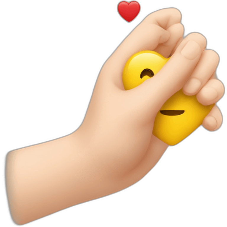 Personne qui fait un cœur avec les mains emoji