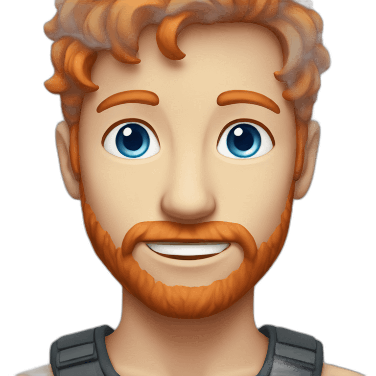 Redhead guy with blue eyes emoji